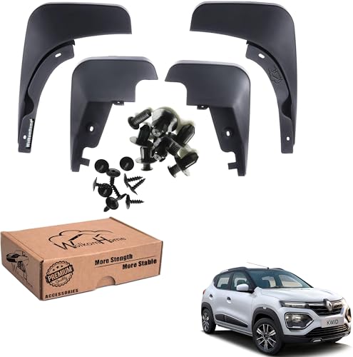 Image of WolkomHome Mud Flap Compatible with Kwid 2023 - Durable Splash Guards for Car Exterior Protection