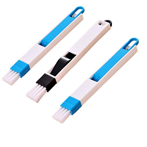 QHTY- Window Groove Brush with Dustpan Gap Groove Gap Two in One Corner Cranny Household Keyboard Detachable Brush Cleaning Tool