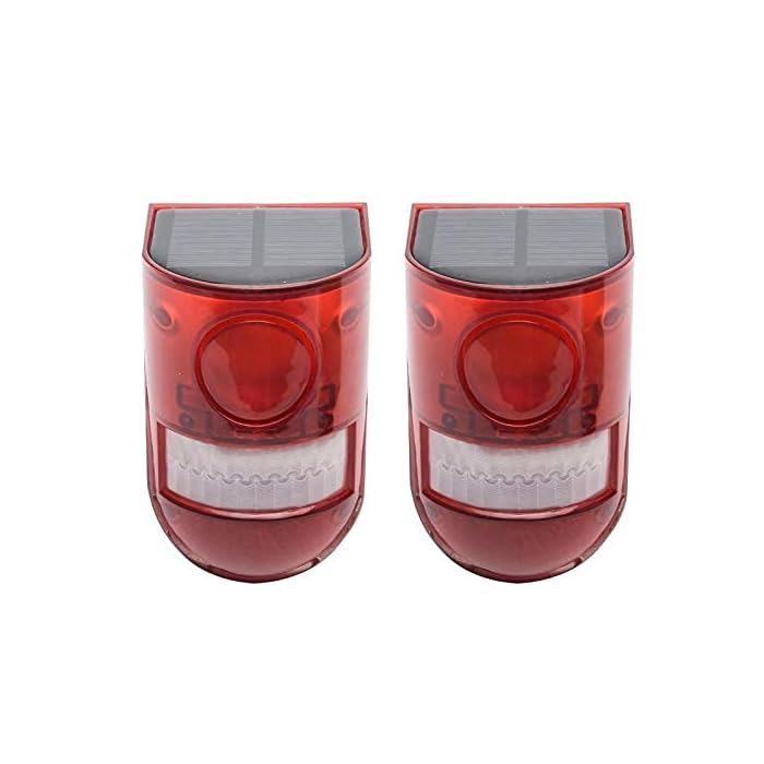 Buy Solar Sound & Light Alarm Motion Sensor 110 Decibels Siren Sound