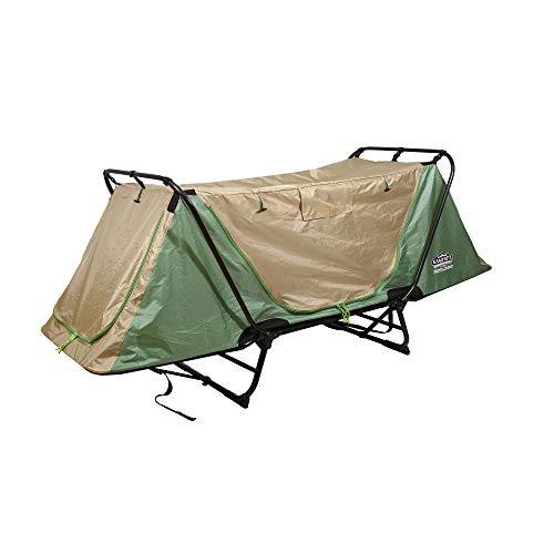 Kamp-Rite Original Tent Cot Outdoor Folding Personal Individual Camping and Hiking Bed for 1 Person, Green and Tan - Thumbnail 6
