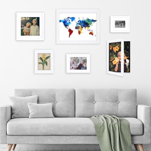 Dynamic Frames Li’l Davinci Art Cabinet, Stores up to 50 Pieces of 9x12 inch Art, Outer Wooden Frame Dimensions 11.75 x 14.75 inches, Kids Art Frame, Front Opening, Universal Hanging, White - Thumbnail 6