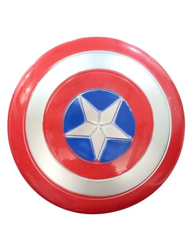 Image of BookMyCostume Buy Metal Look American Superhero Shield Kids Fancy Dress Accessory Kids,Red