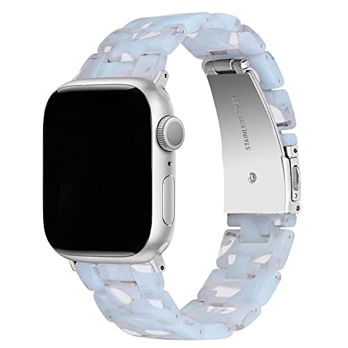 Kompatibel mit Apple Watch-Serien 1/2/3/4/5/6/7/SE, leichtes Harz, verstellbar, 38mm/40mm/41mm, Harz Cover