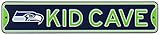 NFL Seattle Seahawks KID CAVE, 16' Mini Street Sign, Solid Steel, Metal Wall Decor – Football Wall...