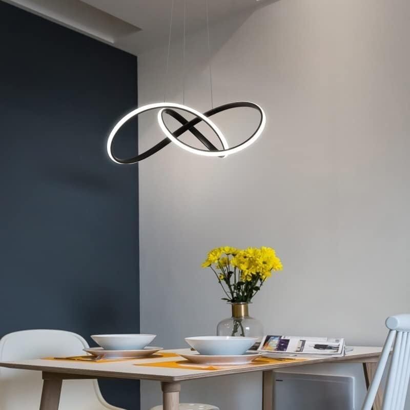 Suspension LED moderne noire 50 cm à intensité variable pour éclairage salon - 3