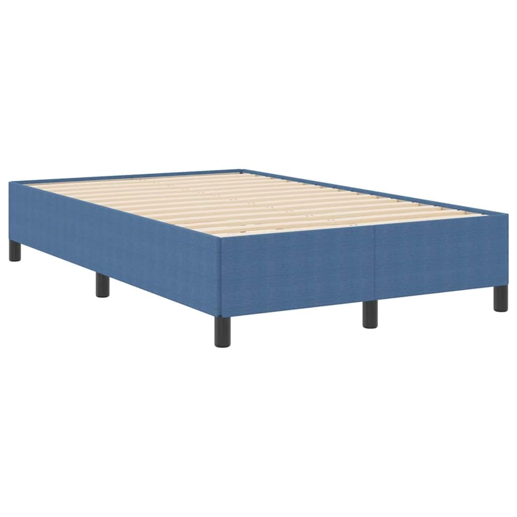Tkanina sztruksowa nowoczesny design Box Spring Niebieski 120 x 200 cm