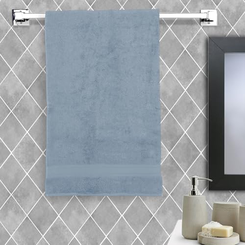 Image of Arvind 100% Cotton Towels for Bath | Towels for Bath Large Size | 500 GSM Bath Towel - Soft & Absorbent | 1 Piece Bath Towel for Men /Women | Urban Comfort | 70 cm x 140 cm - Sky Blue