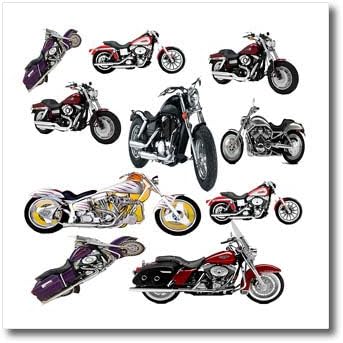 3drose Picturing Harley-Davidson and No.1 Iron on Heat Transfer for White Material