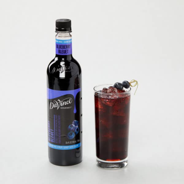 Image of DaVinci Gourmet Sugar-Free Blueberry Syrup, 25.4 Fluid Ounces (Pack of 4)