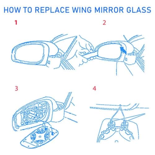 Miroir rétroviseur convexe élimine angle mort Ford Transit Custom