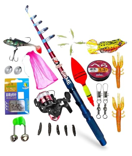 Image of 2.1 MTR. Metal Fishing Rod and Reel Full Set kit Combo