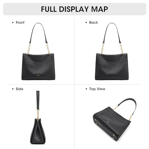 Image of Kattee Leather Purses and Handbags for Women, Small Crossbody Bags for Women, Top Handle Hobo Shoulder Bag with 2 Straps