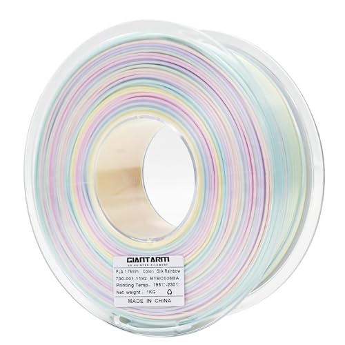 Image of GIANTARM 3D Printer Filament Silk PLA,1.75mm Gradient Rainbow PLA Color Changing Filament with Vacuum Packaging,1kg (2.2lbs) Spool,Dimensional Accuracy + /- 0.02 mm