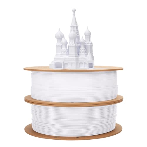Image of 3DHoJor PLA Pro PLA+ Filament 1.75mm 3D Printer Filament Bundle 1kg*2 (4.4lbs) Dimensional Accuracy + /- 0.03 mm-2 Pack Cold White