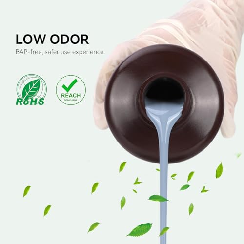 Image of ELEGOO Upgraded Standard Resin 2.0, Resin for 3D Printer with High Precision, Low Odor, Higher Toughness, 405nm UV Curing Photopolymer Resin for Mars Saturn MSLA DLP LCD 3D Printing (White 1000g)