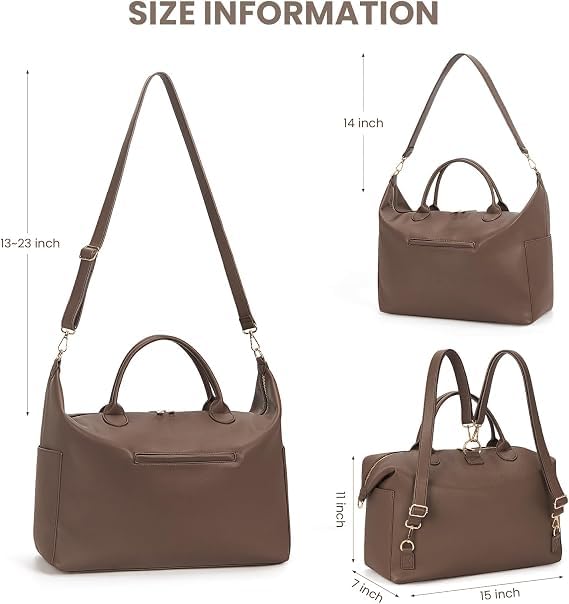 Starnearby Sac à Langer Convertible Sac à Dos Tote Bag en Cuir Végétalien