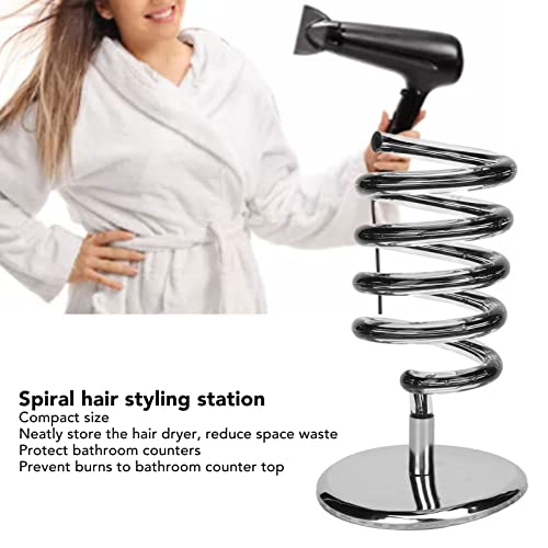 Spiral Hair Styling Station, Spiral Blower Stand Spring Hair Dryer Hanging Rack Spiral Salon Blow Dryer Holder Stand For Bathroom Hair Salon #TOP2