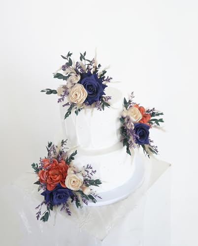 Set Adorno Floral para Torta de Boda miniatura 3