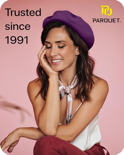 Image of Parquet Solid Color French Beret Hat. Classic French, Casual and Chic Lightweight Cap for Women