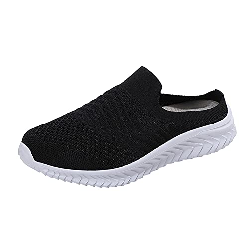 Genérico Tenis De Mujer New Zapatillas Mujer Barefoot Zapatillas de Deporte de Ocio Zapatos al Libre Zapatillas de Deporte de Mujer con cuñas Transpirables sin Deportivas New Mujer (Black, 39)