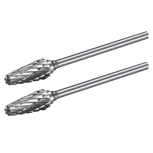 Fresas rotativas de carburo de tungsteno, shank 3/32", 2 piezas miniatura 1