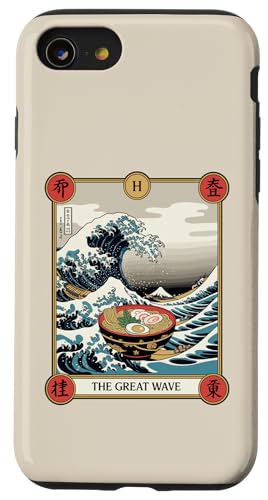 Carcasa para iPhone SE (2020) / 7/8 Ramen Bowl Surfing Tarot Card La Gran Ola Fuera de Kanagawa