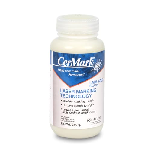 CerMark LMM-6000 Black Laser Marking Coating Paste for Stainless Steel and Metals – Use with CO2 & Fiber Lasers – Permanent, High-Contrast Marks – Ideal for Industrial & DIY Use (250g)