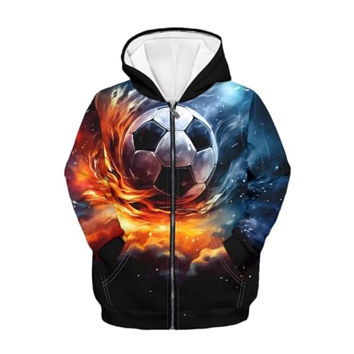 Image of Coloranimal Unisex Girls Boys Long Sleeve Casual Hoodies & Sweatshirts Tops Kids Zip Up Jacket Coat Age 6-16 Year