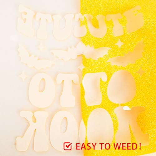 Image of FUNKAKA Glitter Fluorescent Gold HTV Heat Transfer Vinyl Rolls, 12 inch x 10ft PU Iron on Vinyl for T-Shirts, Glitter HTV Vinyl for All Cutter Machines Easy to Cut & Weed for DIY Design