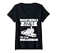 Damen Dampflok Lokomotiven Eisenbahn Dampflokomotive T-Shirt mit V-Ausschnitt