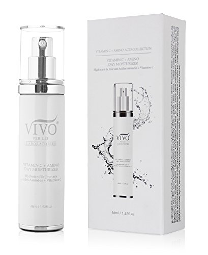 Gold Flecked Vivo Per Lei Vitamin C Day Cream - Shea Butter and Aloe Vera For A Impeccable Skin Texture - Hydrating Day Moisturizer for Face and Neck - 46 Ml, 1.62 Fl. Oz