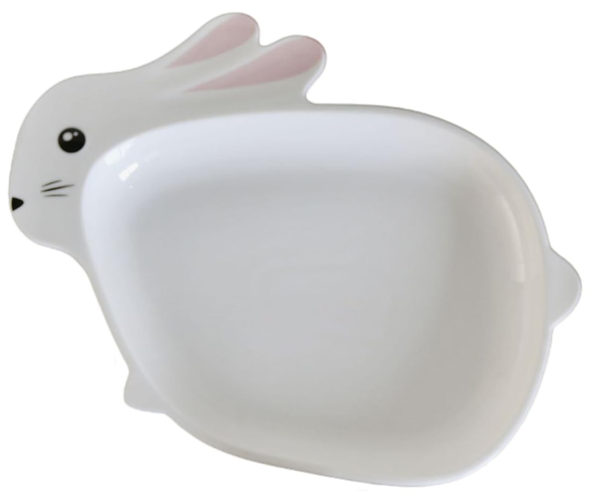 Eplze YBK Tech Cute Ceramic Rabbit Plate for Easter or Daily Use (10.5 Inches)