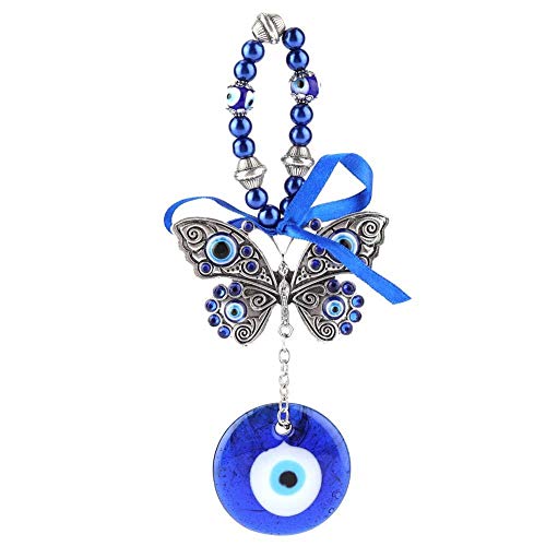 Perle blu malocchio perline ornamento amuleto delicato ciondolo in...