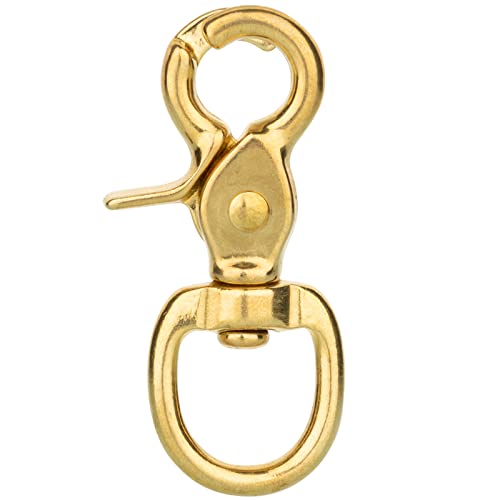 Aowesm Quality Solid Brass 2-3/4" Trigger Snap Hooks 5/8" Swivel Eye For Pet Leashes, Purse Straps And Belting Leathercraft (Pack Of 2) #TOP3