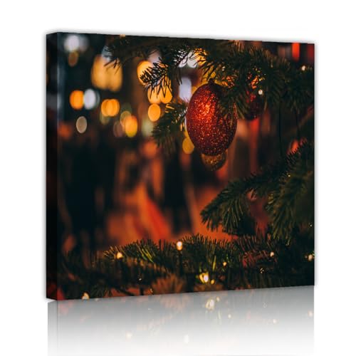 Arbre de Noël toile art mural et peintures atmosphère de vacances pour décoration murale festive