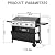 Dual Fuel Outdoor Grill Combo with Porcelain-Enameled Grates - Flat Top Griddle & Charcoal Options for Backyard Cooking (Grill and Griddle Combo)