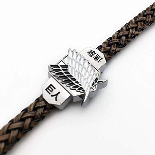 Good Friend Anime Bracelet Attack On Titan Bracelet Shingeki No Kyojin Survey Corps Alloy Hand Strap Silver.,Silver,8 X 0.7 X 0.4 Inches thumb #3
