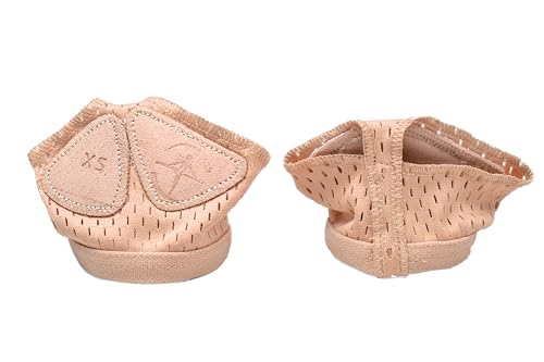 Wear Moi Pegasus Half Sole Foot Undies - Foot Thongs for Ballet, Dance, Gymnastics, Dark Beige, Microfiber Elasthan, Large (TUR001BEIL)