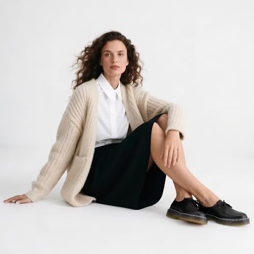 Image of IMPREMEY Mary Janes Oxford Bow Flats Loafers Shoes for Women Round Toe Platform Non-Slip Comfortable Casual Cute Shoes