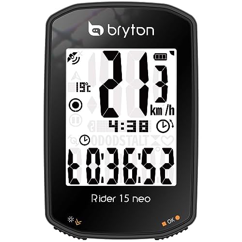Bryton - ciclo computadores 10 Bryton Rider 15 Neo C con Sensor de cadencia, Negro BR15NC