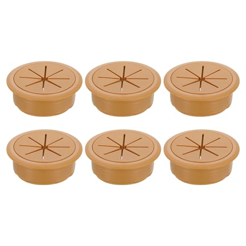 Œillet de bureau 50 mm uxcell marron : lot de 6 cache-trous de câble pour table