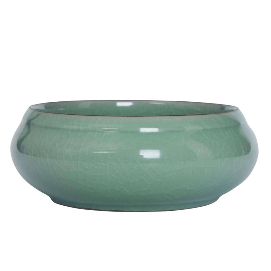 Incense Holder Base Celadon Censer Home Indoor for Buddha Ceramic Flat Foot Furnace Insert Incense Bowl