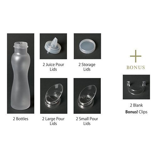 G.E.T. SDB-32-PC-2 Clear 12 pc. Set – 2 32 oz. Salad Dressing Bottles, Break Resistant Dishwasher Safe Polycarbonate Salad Dressing Bottles Collection (Pack of 4)