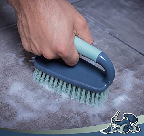 Scrub Brush | Shower Cleaning Brush | Comfort Grip & Stiff Flexible Bristles | Ideal For Cleaning Bathroom, Shower, Kitchen, Sink | Bristle Brush For Household Use, 1 Pack #TOP1