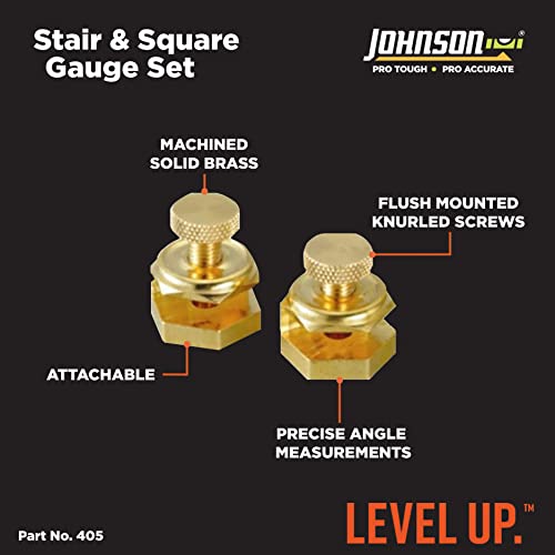 Johnson Level & Tool 405 Stair/Square Gauge Set2/Card
