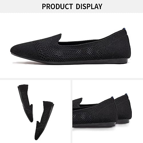 Image of Frank Mully Womens Pointed Toe Flats Knit Dress Shoes Comfort Women Shoes Softable