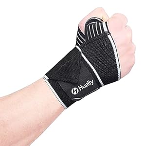 Protège Poignets, Bandage Protection de Poignets Convenable Droite ou Gauche Unisexe,Wrist Wraps, Poignet Musculation pour Gymnastique/Culturiste/Crossfit/Aérobic/Sports
