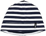 Lieferumfang: 1 Sterntaler Unisex Beanie mit Streifenmotiv, Größe: 45, Farbe: Blau (Marine), Material: 95% Baumwolle, 5% Elasthan