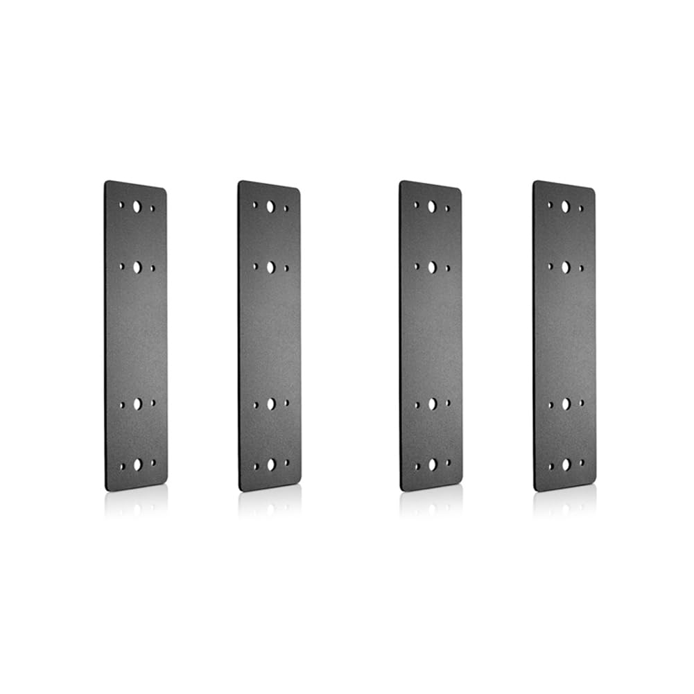 Osmond Post to Beam Connectors 4PCS, Straight Steel Flat Plate, Mending Plate I Shape Bracket, Coated I Strap, Fine Workmanship