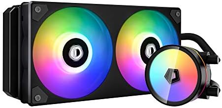 ID-COOLING ICEFLOW 240 ARGB CPU Water Cooler 5V 3-PIN Connector 2-in-1 240mm Addressable RGB Fan 240mm CPU Liquid Cooler, Cable Administration AIO Cooler, Intel 115X/2066, AMD AM4